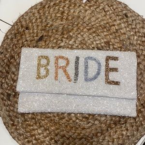 BRIDE clutch! Used once for my rehearsal dinner - fits a phone and cards perf!😇
